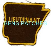 ARKANSAS,FAYETTEVILLE POLICE LIEUTENANT 1 STATE SHAPED_wm